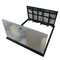 Двухстворчатый напольный БОМБОЛЮК с петлями по противоположным сторонам 