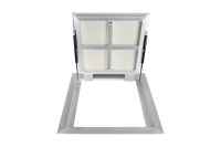 Люк в подвал Периметр 700х700п откидной алюминиевый