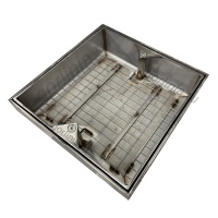 Люк под брусчатку из нержавеющей стали Проспект-ВН 400*400 съемный 