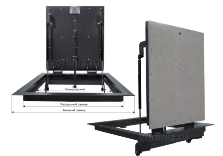 Напольный люк Стелс-У 700*600п уголок утепленный образец